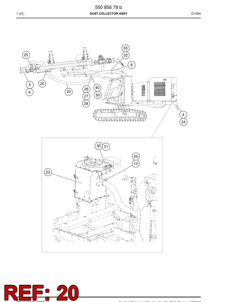 55085675 550 856 75 Rubber hose - Sandvik Technical Drawing