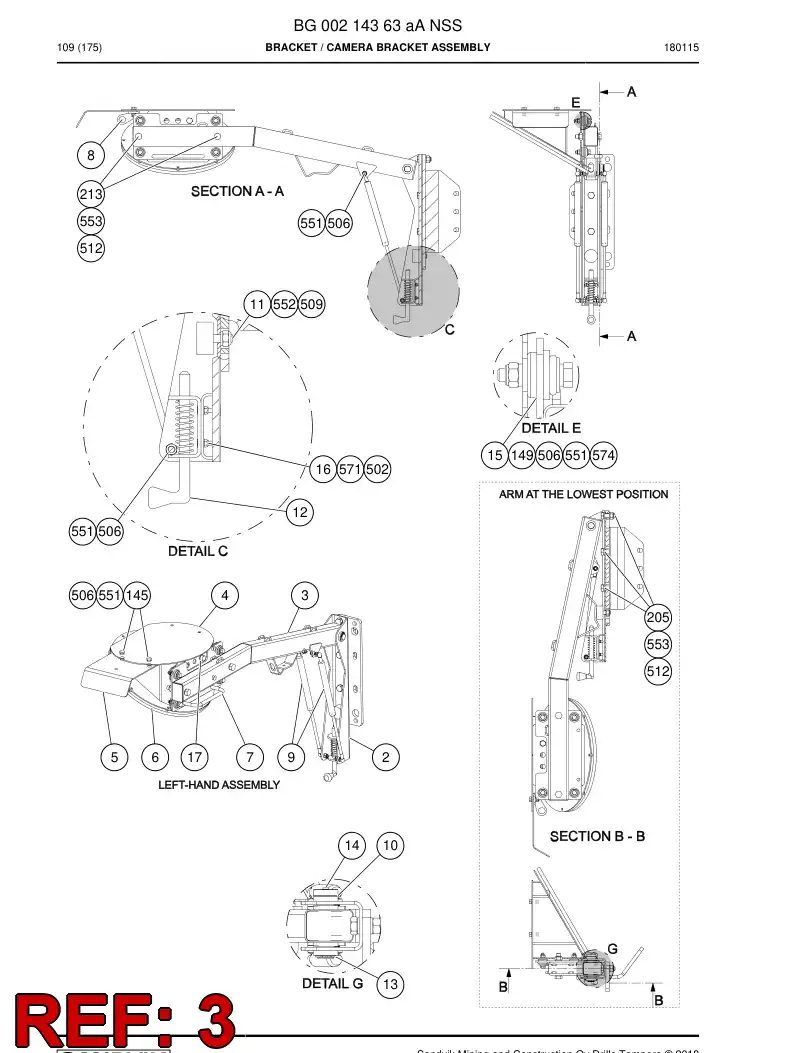 55085682c 550 856 82c BRAZO - Sandvik Technical Drawing