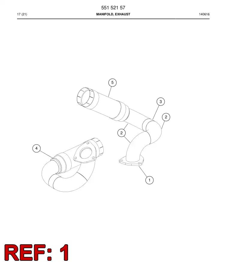 55085729 550 857 29 Flange - Sandvik Technical Drawing