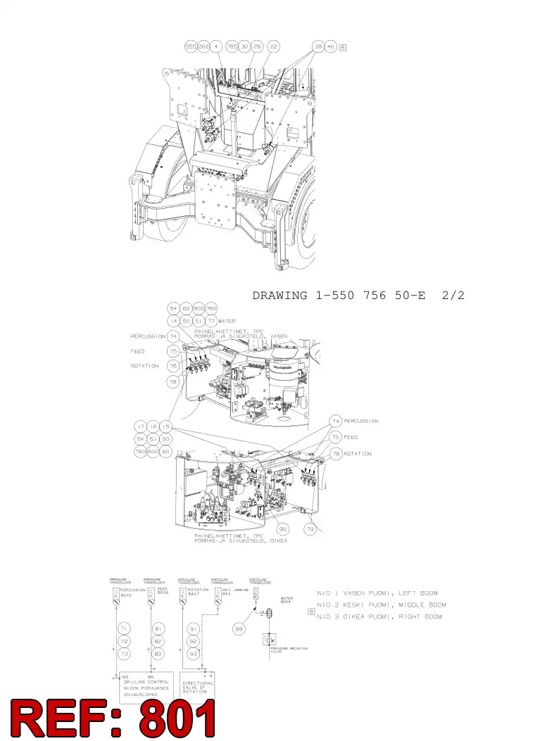 55085791 550 857 91 HOSING - Sandvik Technical Drawing