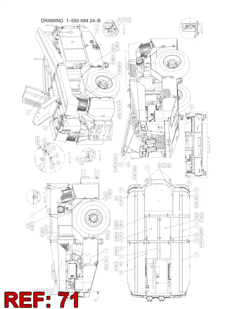 55085866 550 858 66 WIRE ROPE - Sandvik Technical Drawing