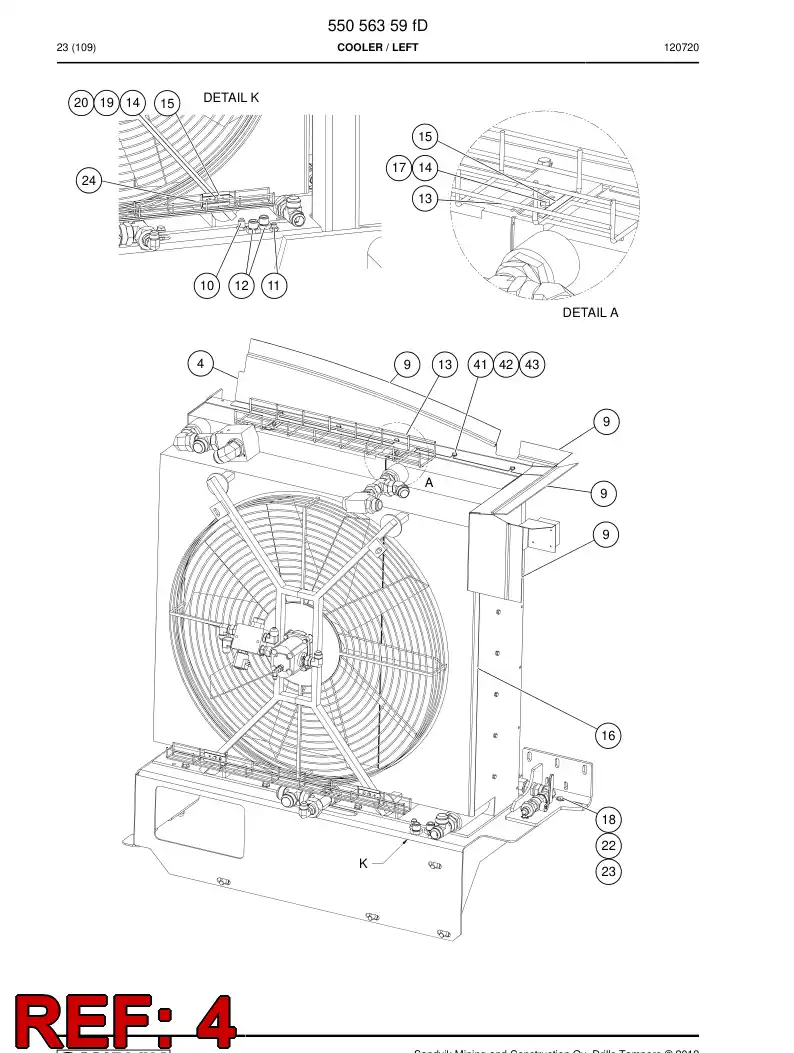 55085877 550 858 77 Guide plate - Sandvik Technical Drawing