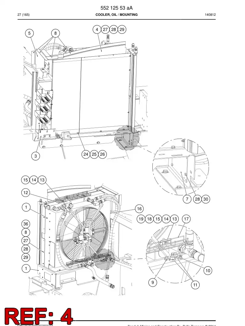 55085877a 550 858 77a Plate, Guide - Sandvik Technical Drawing