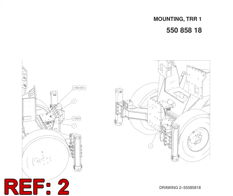 55085897 550 858 97 PLATE - Sandvik Technical Drawing