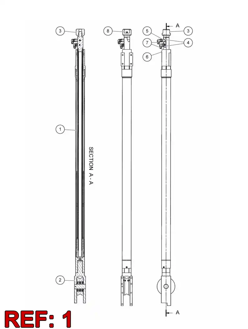 55085899 550 858 99 CYLINDER - Sandvik Technical Drawing