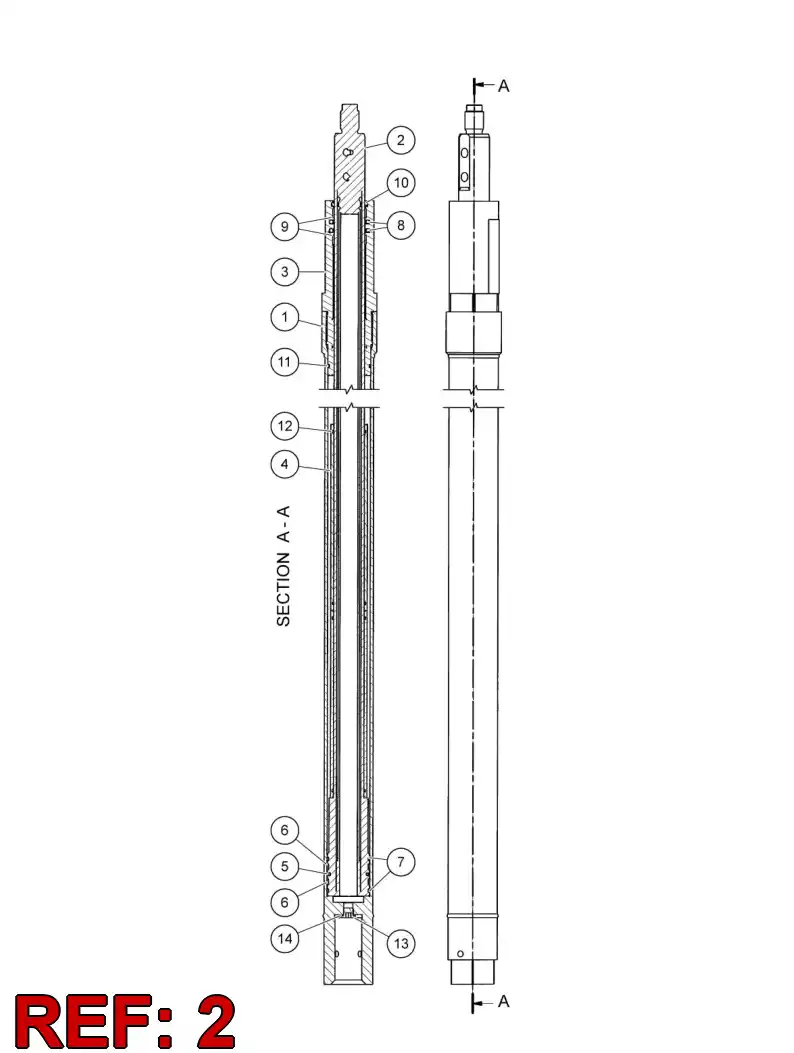 55085912 550 859 12 PISTON ROD - Sandvik Technical Drawing