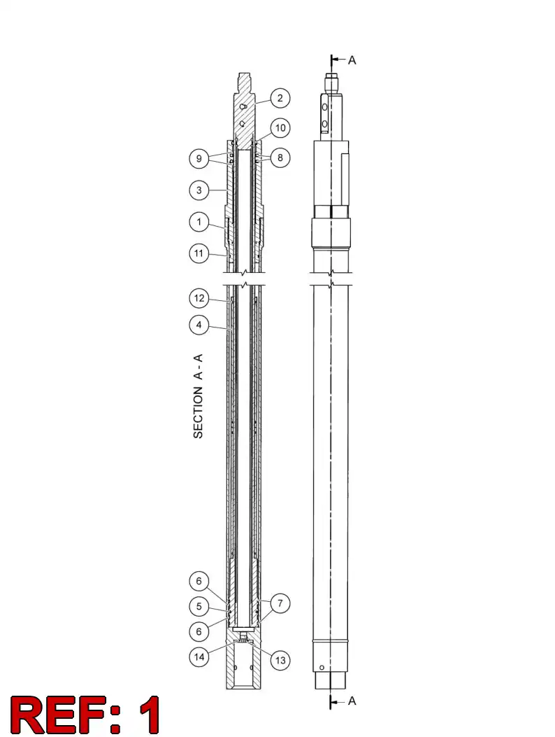 55085916 550 859 16 Tube, Cylinder - Sandvik Technical Drawing