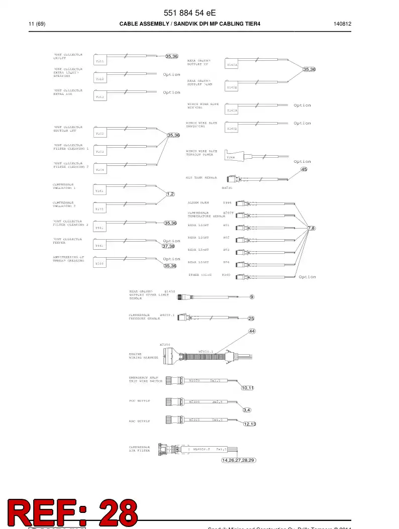 55085921 550 859 21 Connector - Sandvik Technical Drawing