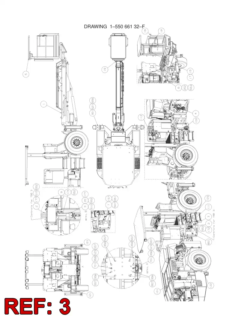 55085961 550 859 61 CONTROL VALVE ASSEMBLY - Sandvik Technical Drawing