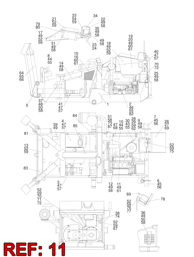 55085980 550 859 80 Bracket, Mounting - Sandvik Technical Drawing