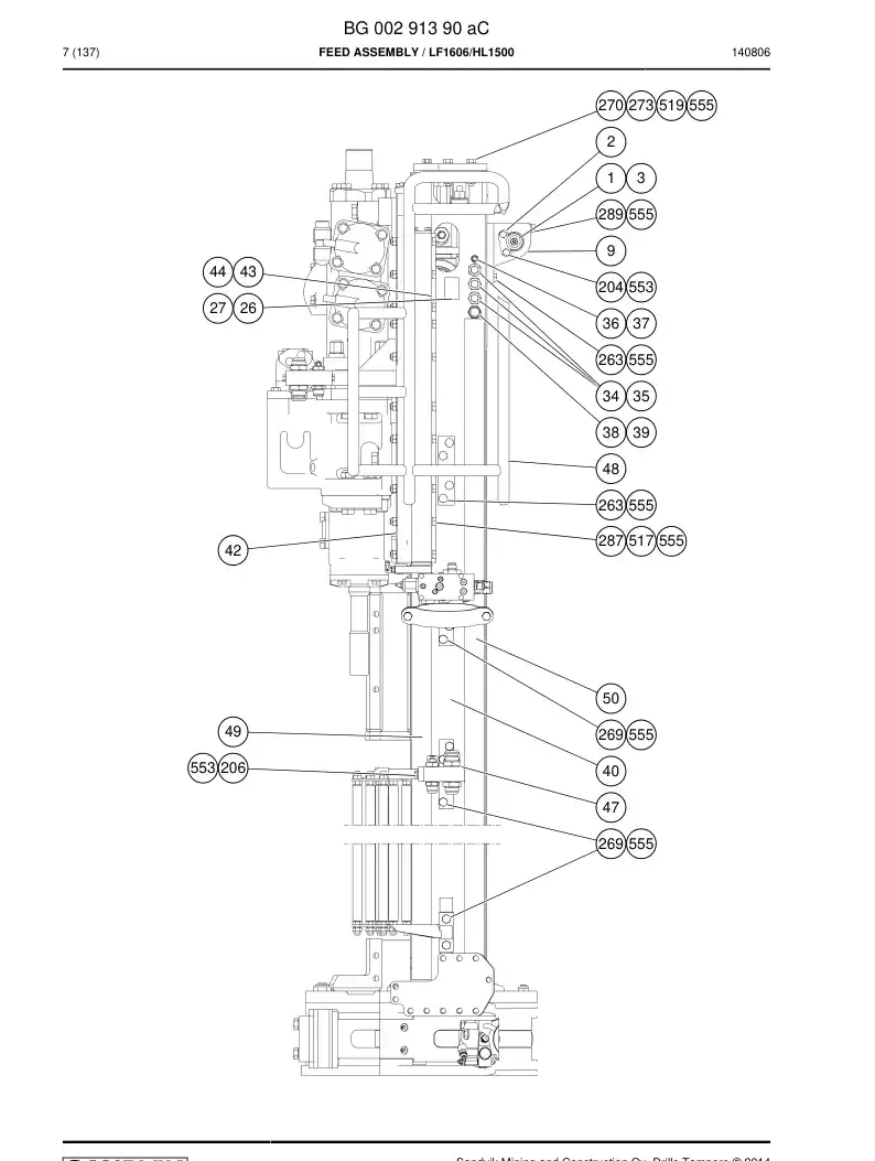 55086009a 550 860 09a Strip, Guide - Sandvik Technical Drawing