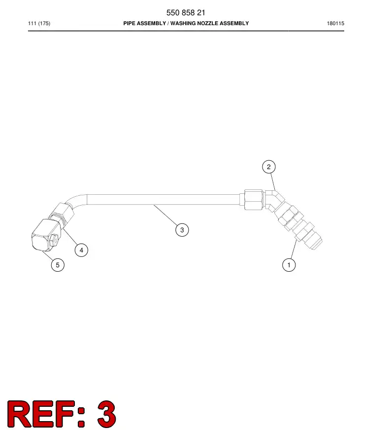 55086010a 550 860 10a Pipe Assembly - Sandvik Technical Drawing