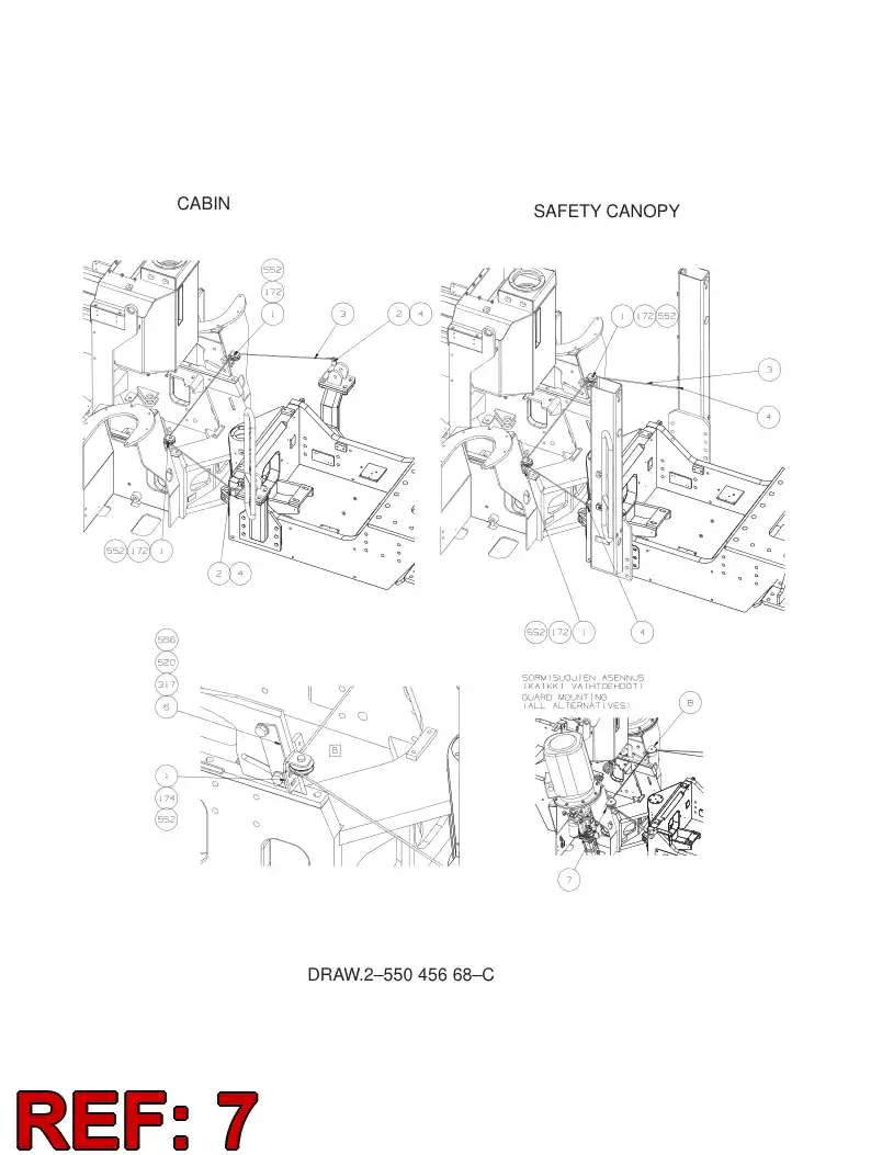 55086052 550 860 52 GUARD - Sandvik Technical Drawing