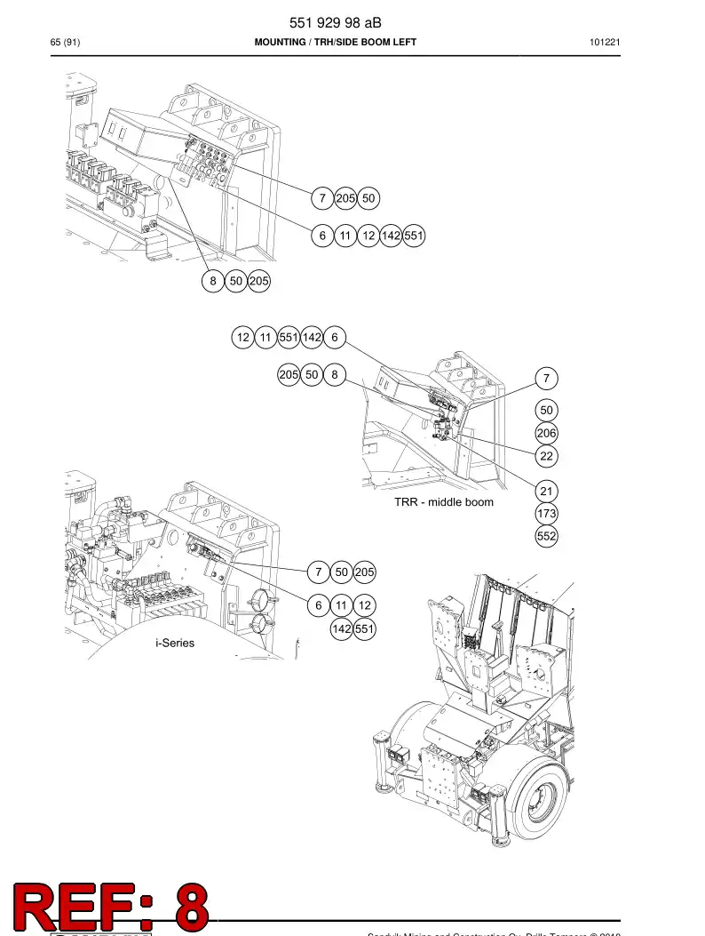 55086079 550 860 79 Bracket - Sandvik Technical Drawing