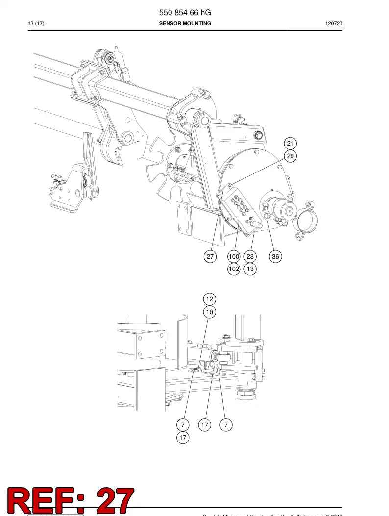 55086103 550 861 03 Plate - Sandvik Technical Drawing
