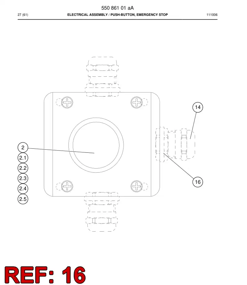 55086105 550 861 05 Gland, Cable, Plastic - Sandvik Technical Drawing
