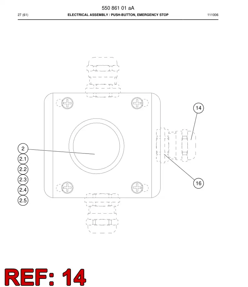 55086106 550 861 06 Nut, Lock - Sandvik Technical Drawing