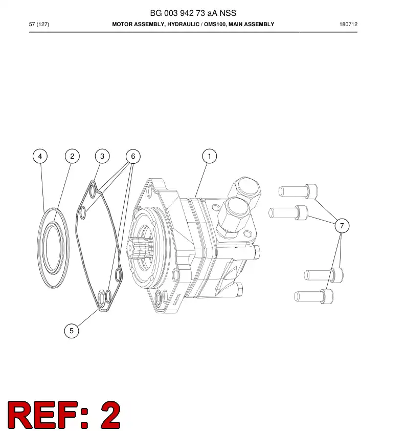 55086234 550 862 34 Seal, Shaft - Sandvik Technical Drawing