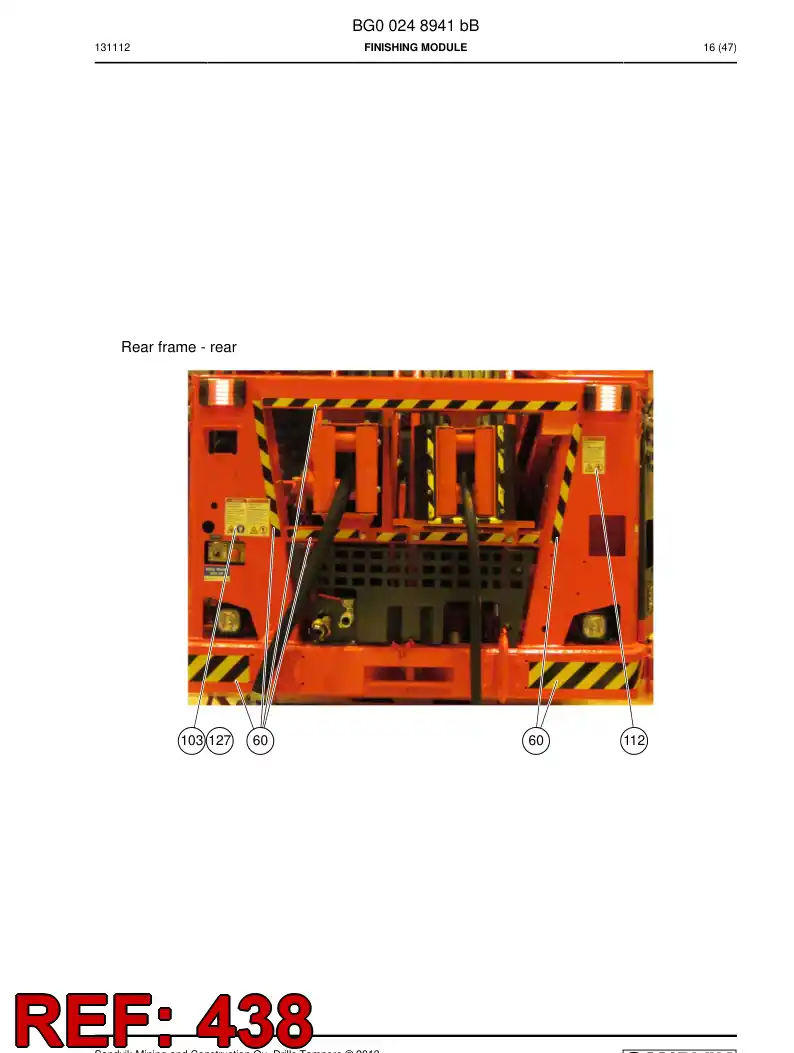 55086254 550 862 54 Sign - Sandvik Technical Drawing