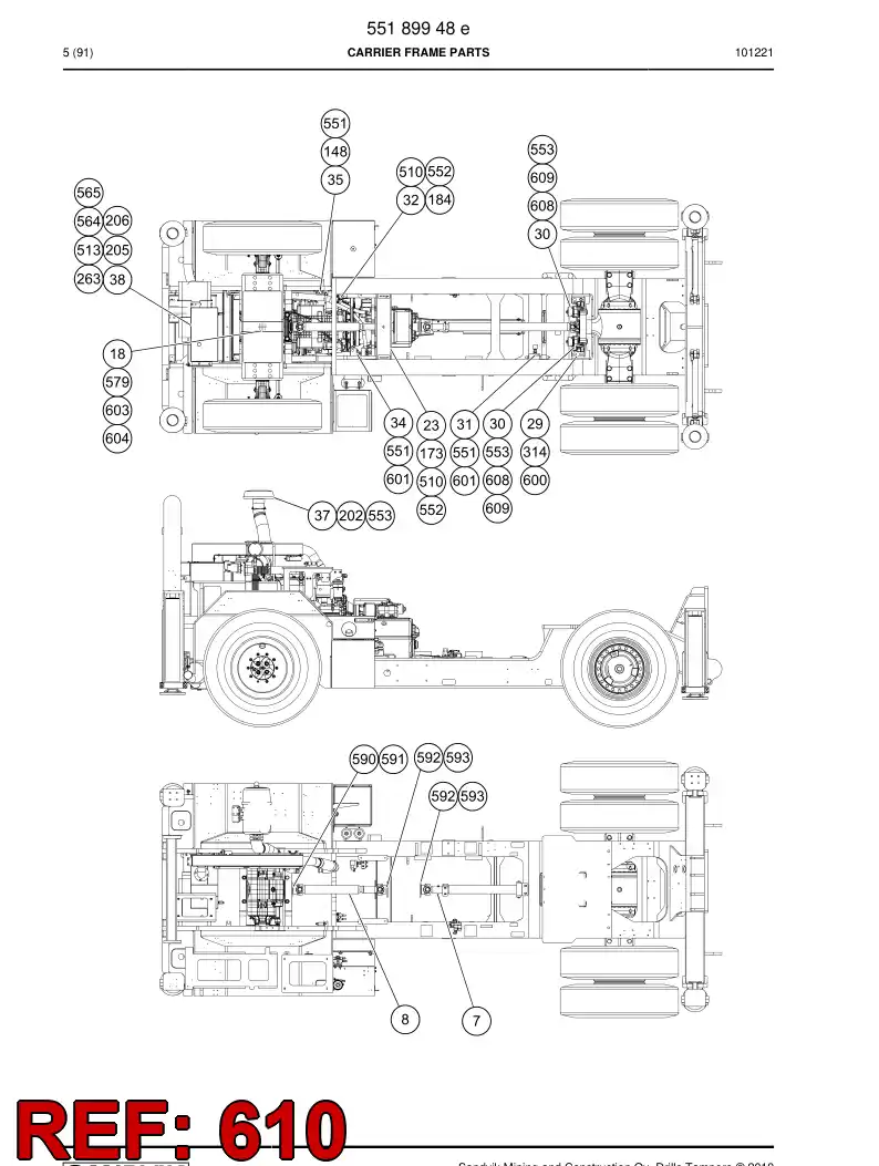 55086286 550 862 86 Hexagon head bolt - Sandvik Technical Drawing