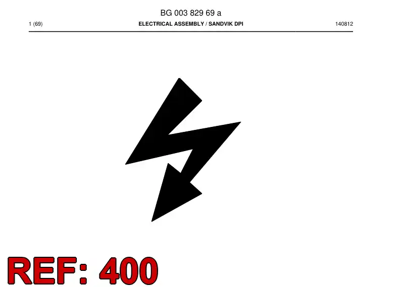 55086333a 550 863 33a Decal set - Sandvik Technical Drawing