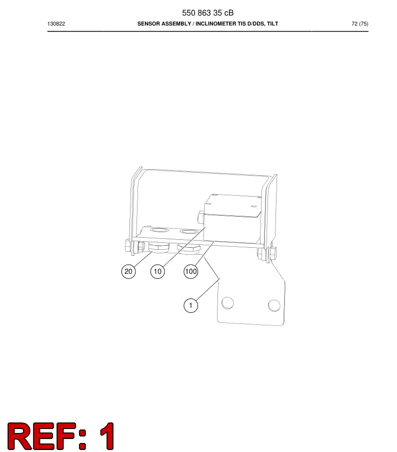 55086337a 550 863 37a Bracket - Sandvik Technical Drawing