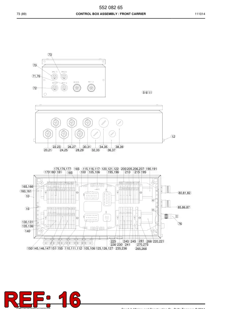 55086377 550 863 77 Decal - Sandvik Technical Drawing