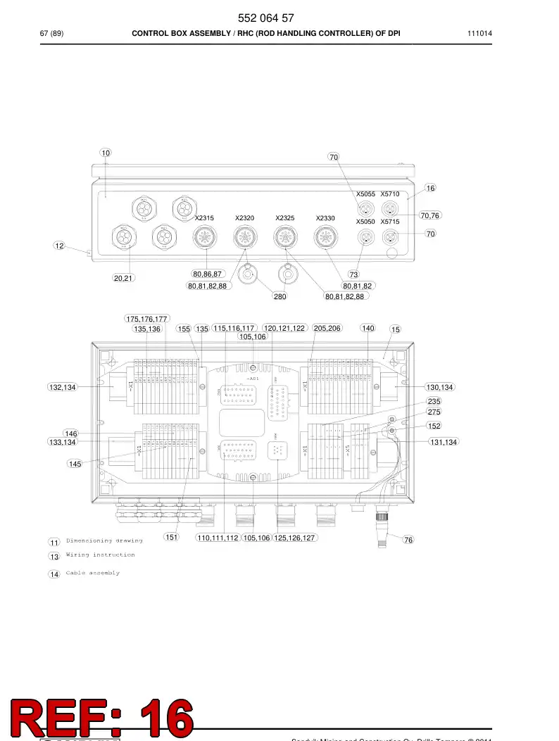 55086381 550 863 81 Decal - Sandvik Technical Drawing