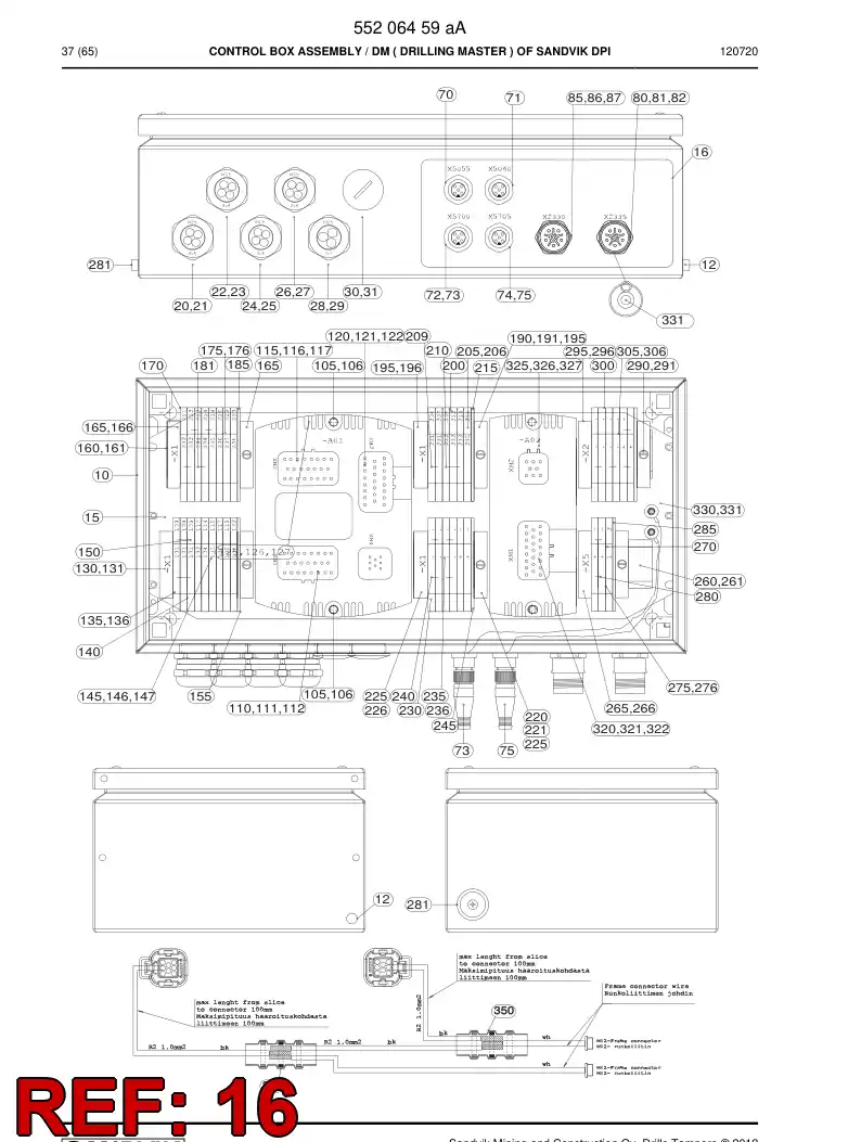 55086385 550 863 85 Decal - Sandvik Technical Drawing