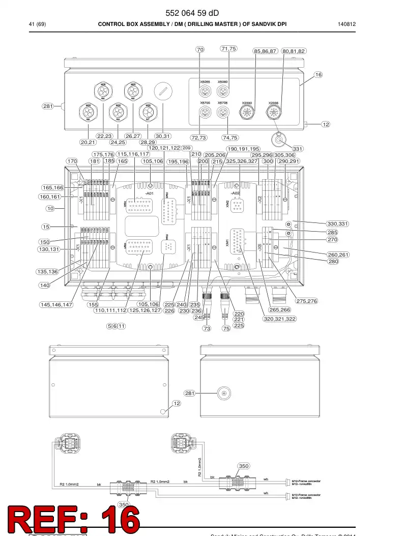55086385a 550 863 85a Decal - Sandvik Technical Drawing