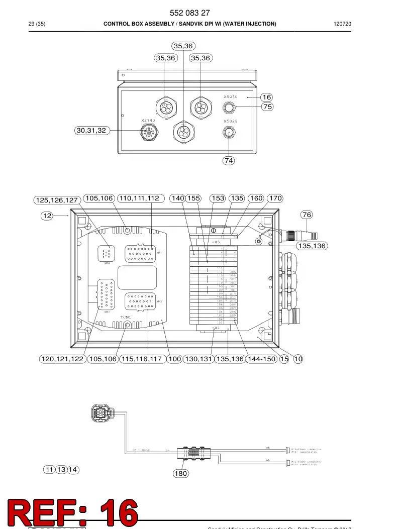 55086394 550 863 94 Decal - Sandvik Technical Drawing