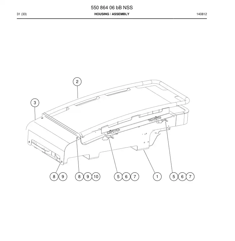 55086406b 550 864 06b Housing - Sandvik Technical Drawing