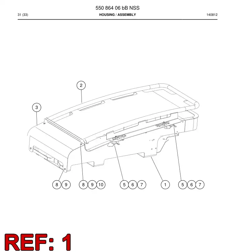 55086407a 550 864 07a Housing - Sandvik Technical Drawing