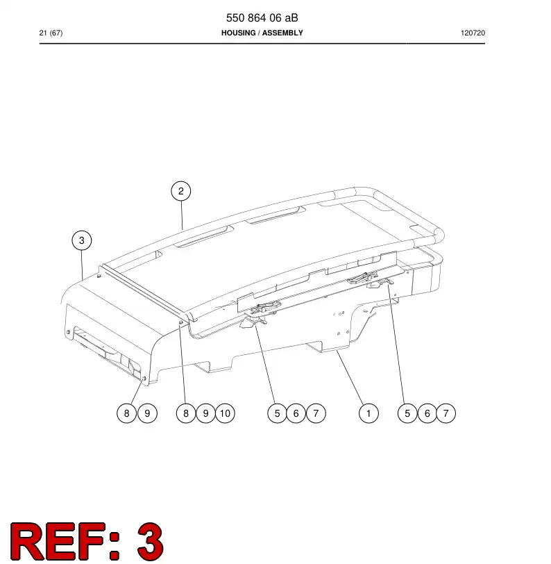 55086409 550 864 09 Guard - Sandvik Technical Drawing