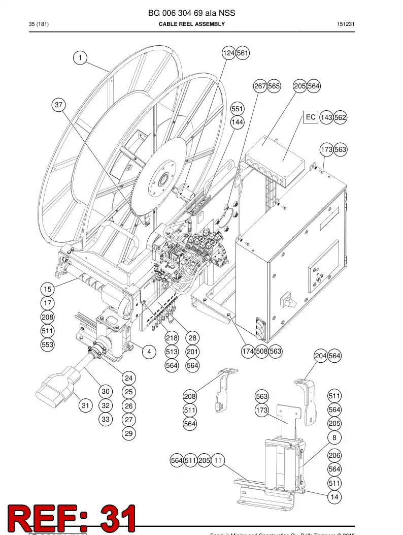 55086476 550 864 76 Plug - Sandvik Technical Drawing