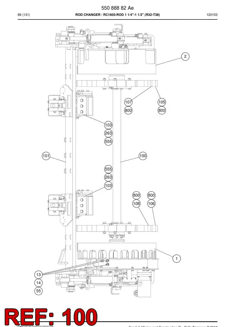 55086524 550 865 24 Pipe - Sandvik Technical Drawing
