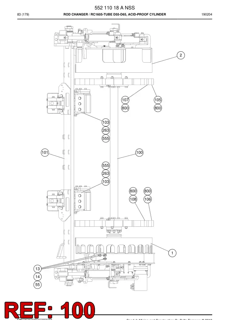 55086524b 550 865 24b CONDUCTO - Sandvik Technical Drawing
