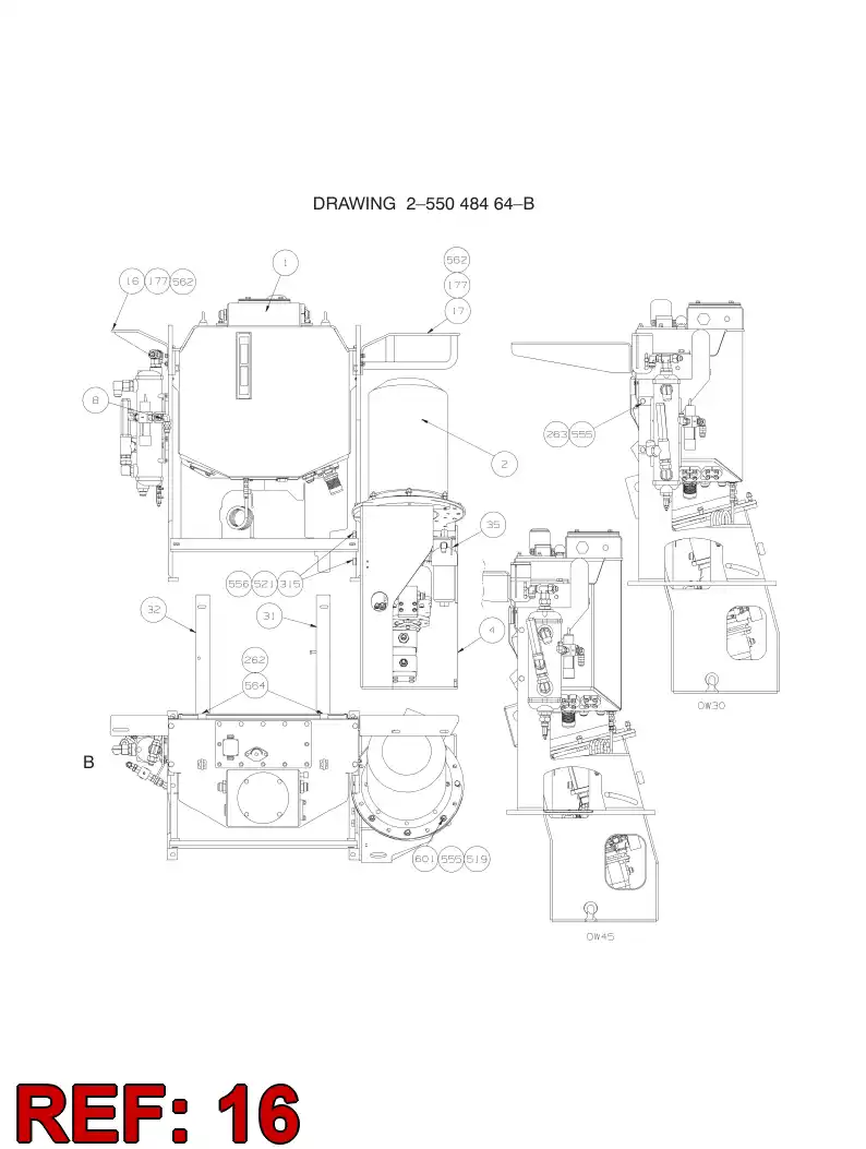 55086544 550 865 44 SUPPORTING BLOCK - Sandvik Technical Drawing