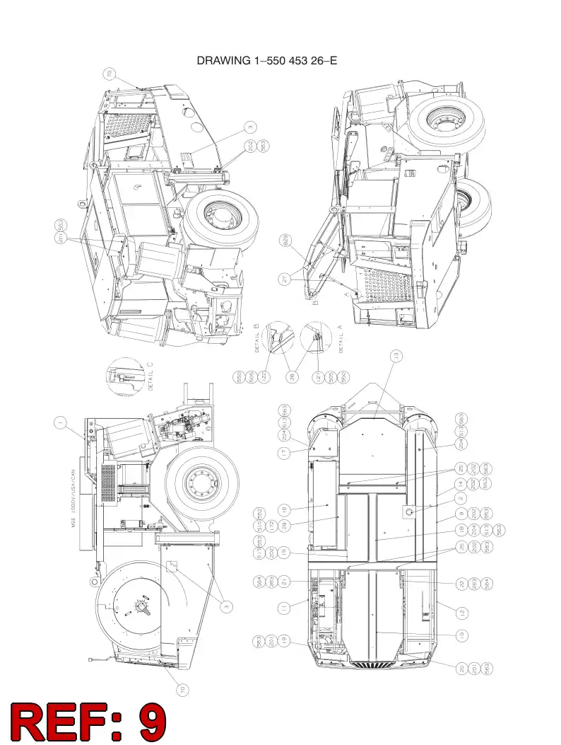 55086657 550 866 57 COVER PLATE - Sandvik Technical Drawing