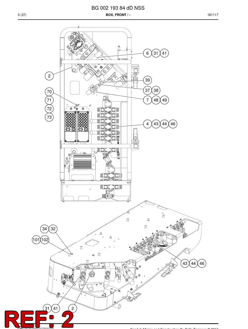 55086713b 550 867 13b Supporting block - Sandvik Technical Drawing