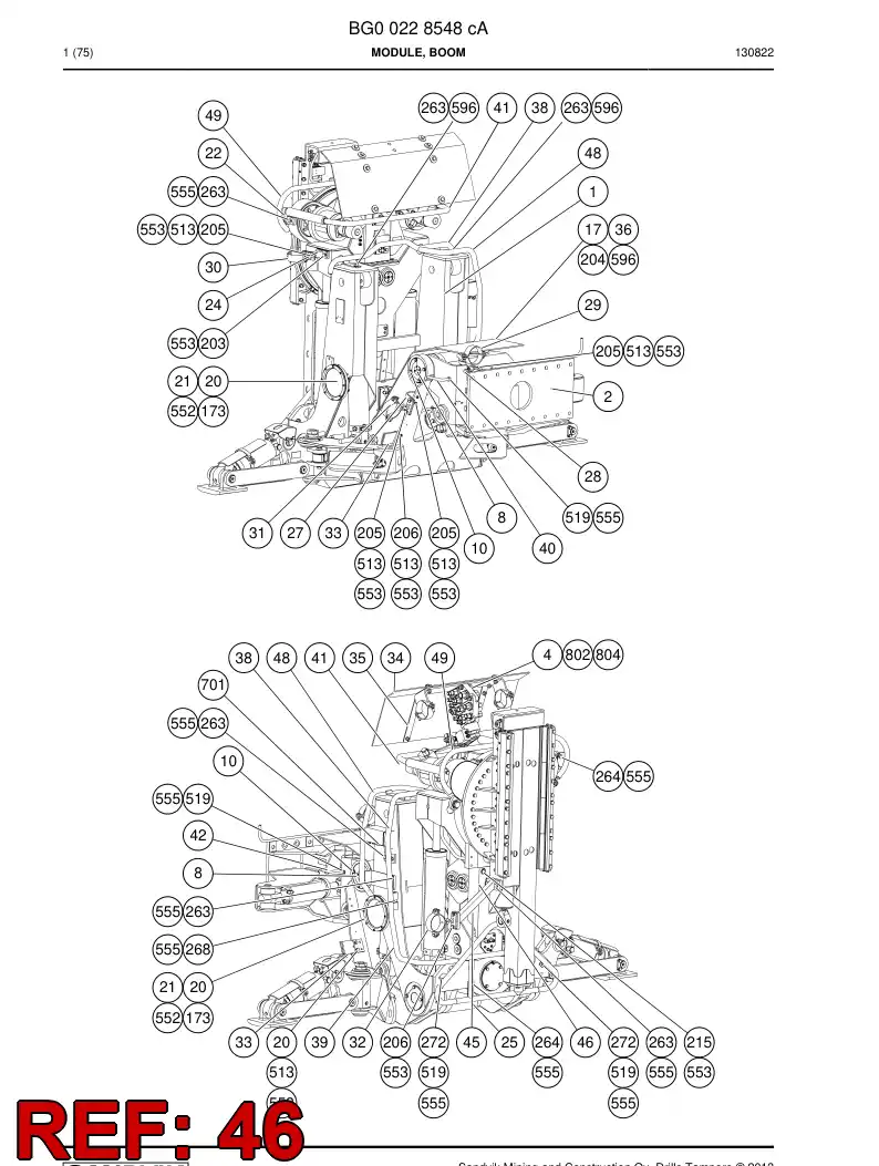 55086835b 550 868 35b Plate, Cover - Sandvik Technical Drawing