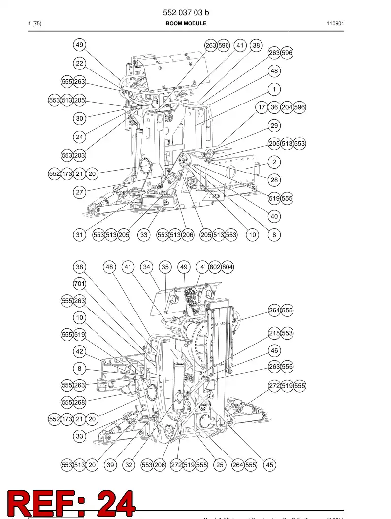 55086878 550 868 78 Support - Sandvik Technical Drawing