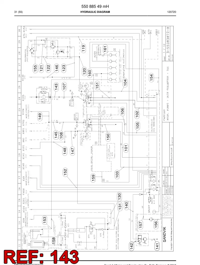 55087005 550 870 05 Pipe - Sandvik Technical Drawing