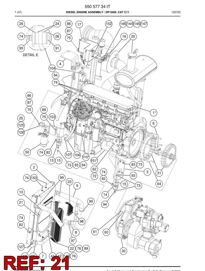 55087097 550 870 97 Plate - Sandvik Technical Drawing