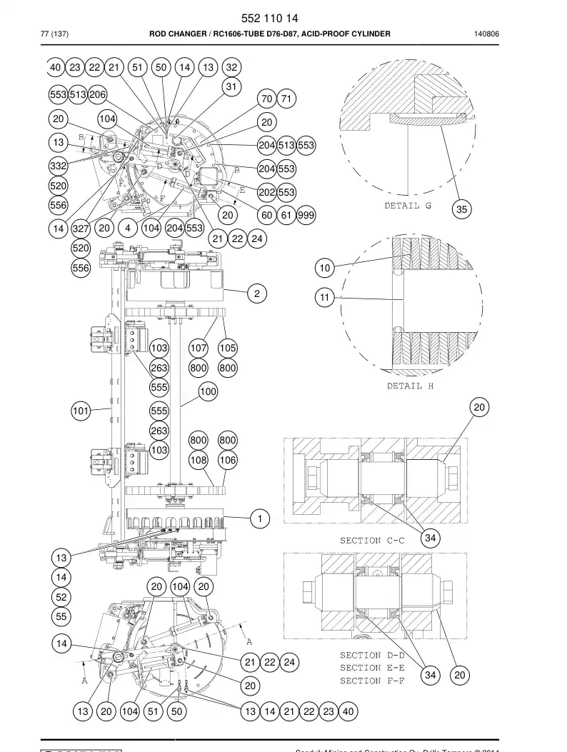 55087111a 550 871 11a Plate - Sandvik Technical Drawing