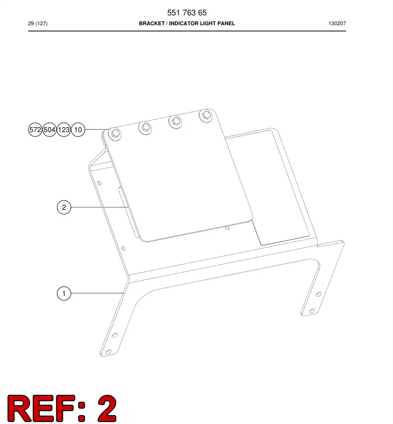 55087120a 550 871 20a Cover, Plastic - Sandvik Technical Drawing