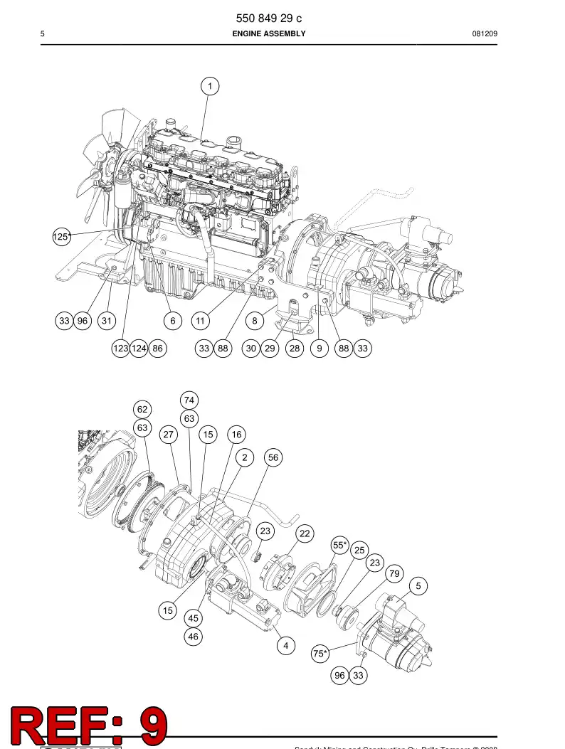 55087157 550 871 57 Spacer - Sandvik Technical Drawing