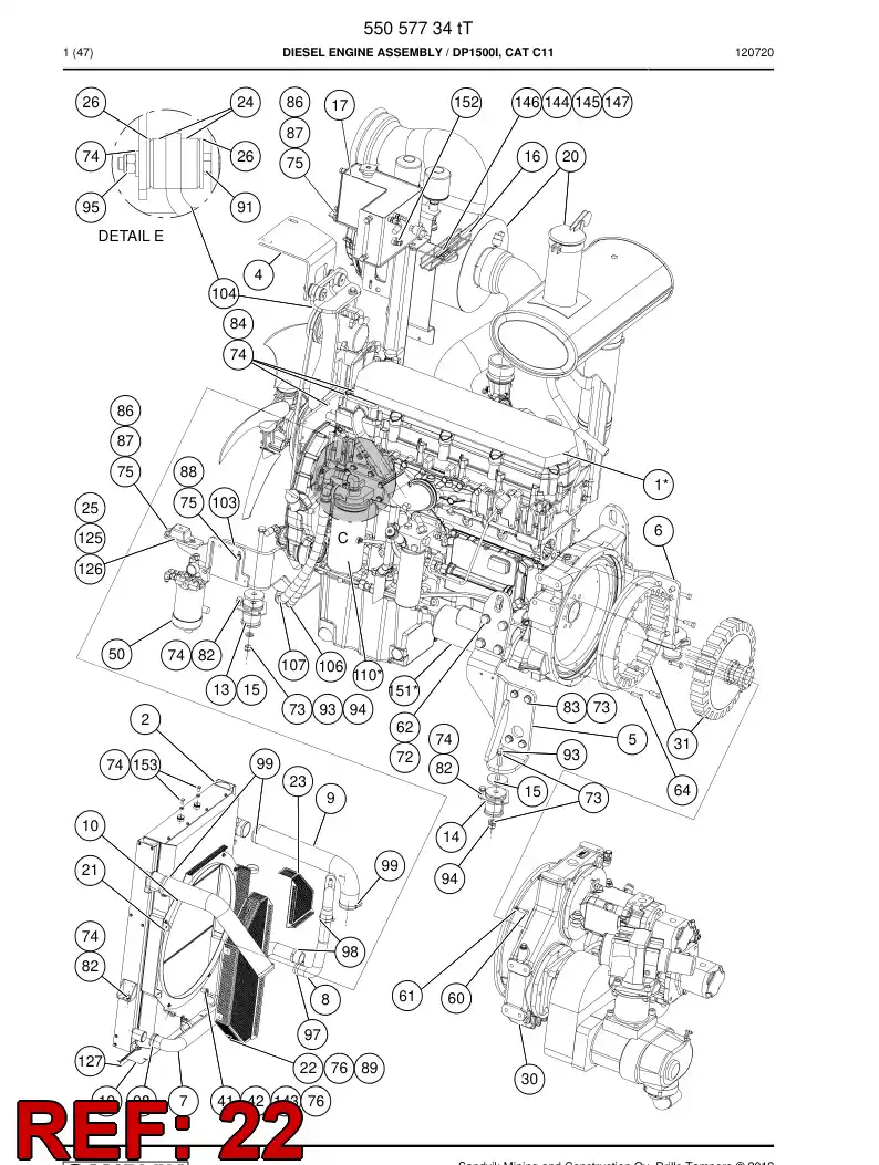 55087378 550 873 78 Guard - Sandvik Technical Drawing