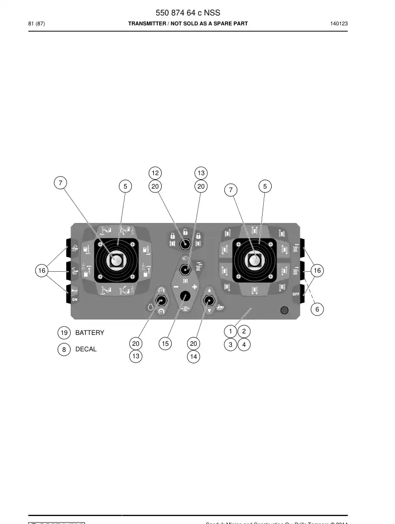 55087464c 550 874 64c Transmitter - Sandvik Technical Drawing
