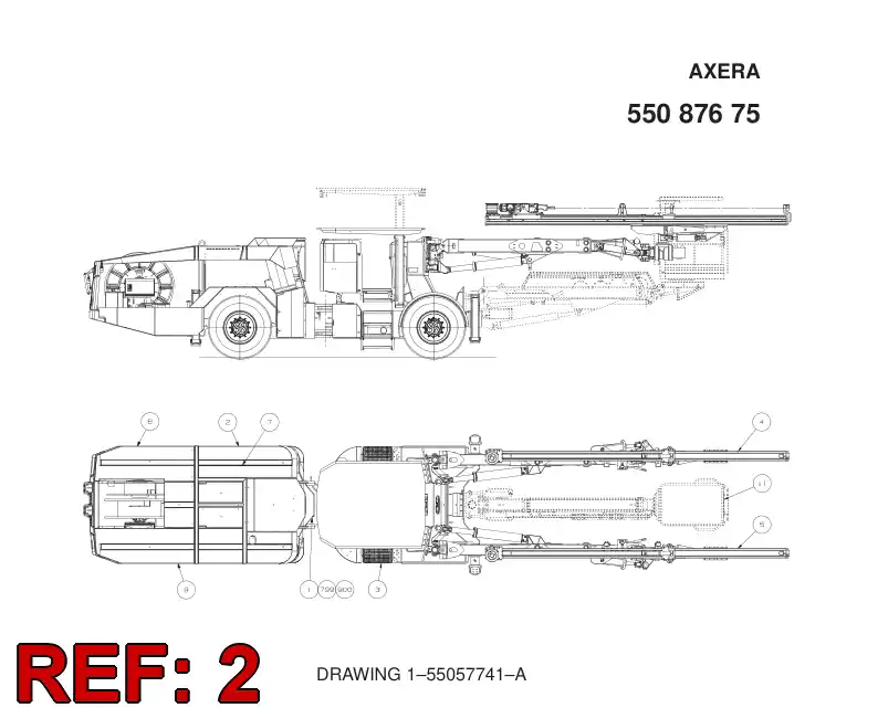 55087667 550 876 67 REAR END MODULE - Sandvik Technical Drawing